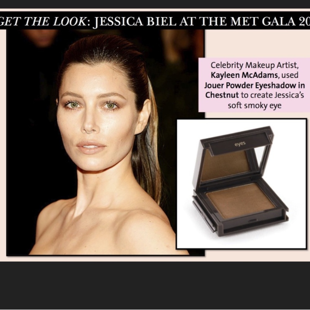 Jouer Chestnut Eyeshadow - brown, NIB. ASO Jessica Biel. Coffee Makeup.